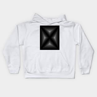 Quadrant from triangles in grey and black Kids Hoodie